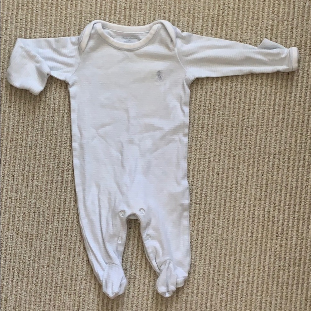 RL baby blue footed PJ 3m